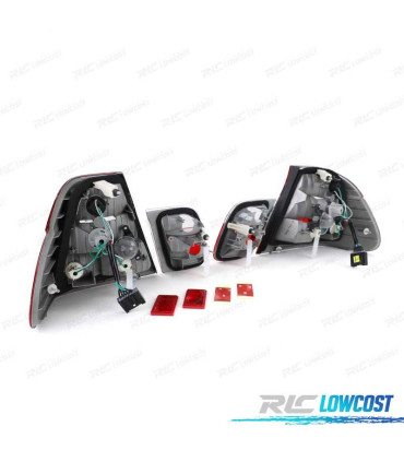 FANALI BMW E46 98-01 ROSSO BIANCO