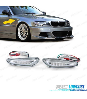 FRECCIE LATERALI A LED CROMATE PER BMW E46 01-05