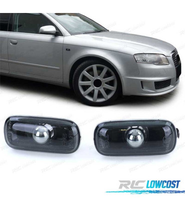 FRECCIE LATERALI PER AUDI A4 00-04 VETRO CHIARO NERO