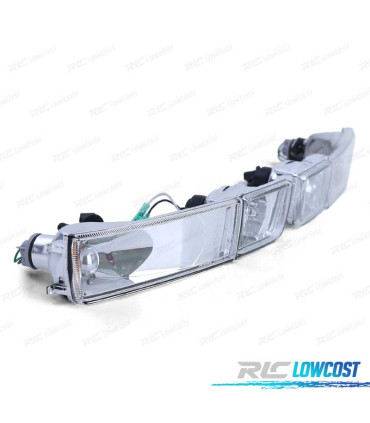 FRECCIE LATERALI FENDINEBBIA PER VOLKSWAGEN VW GOLF 3, 91-97. VETRO CHIARO-CROMATO