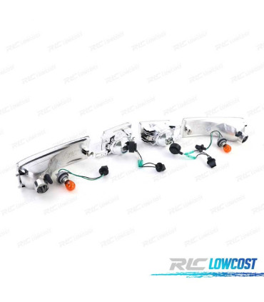 FRECCIE LATERALI FENDINEBBIA PER VOLKSWAGEN VW GOLF 3, 91-97. VETRO CHIARO-CROMATO