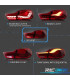 FANALI FULL LED BMW F32 F33 F36 LIGHT BAR OLED SFONDO ROSSO 13-18