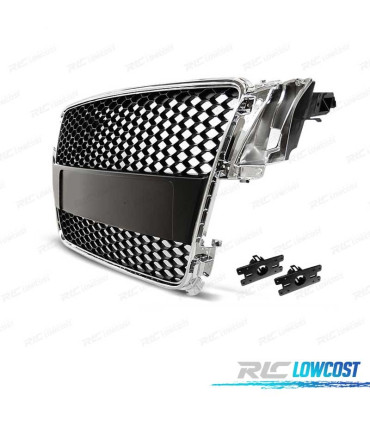 GRIGLIA PER AUDI A5 07-11 EFFETTO RS COLORE ARGENTO