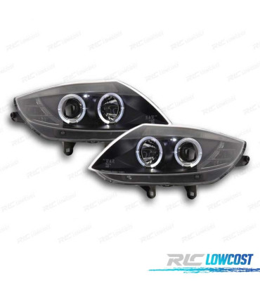 FARI BMW Z4 E85 03-09 OCCHI ANGELICI FONDO NERO