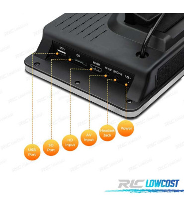 SCHERMO POGGIATESTA DA 9" POLLICI DVD SD USB HDMI AV IN OUT GIOCHI 32 BIT