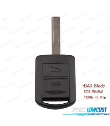 CHIAVE COMPLETA HU43 OPEL AGILA MERIVA ASTRA CORSA C COMBO TIGRA VECTRA