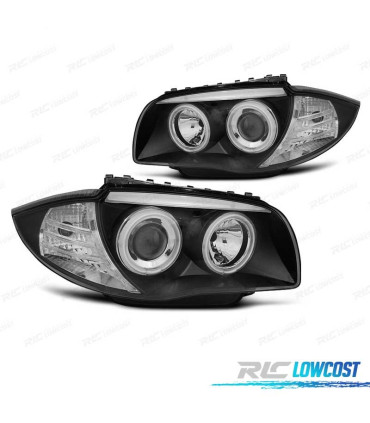 FARI BMW E81 E87 E82 E88 ANGEL EYES CCFL FONDO NERO