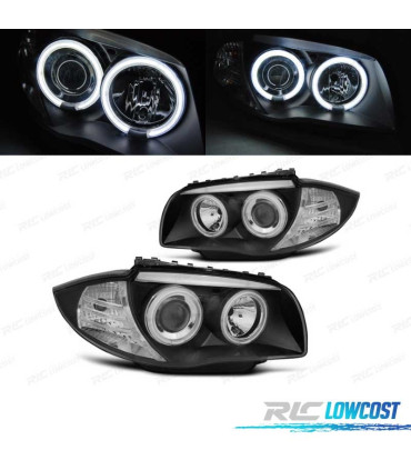 FARI BMW E81 E87 E82 E88 ANGEL EYES CCFL FONDO NERO