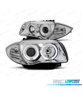 FARI BMW E81 E87 E82 E88 ANGEL EYES CCFL FONDO CROMATO