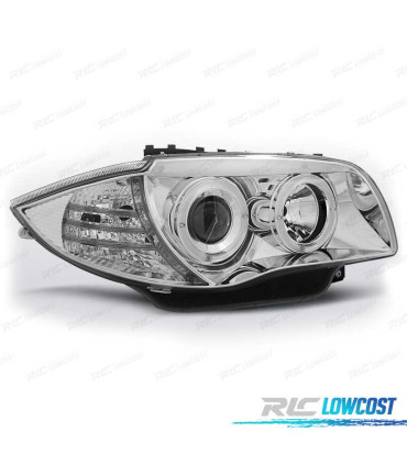 FARI BMW E81 E87 E82 E88 ANGEL EYES CCFL FONDO CROMATO