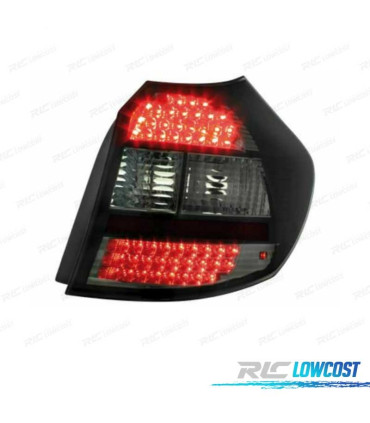 FANALI BMW SERIE 1 E87 04-07 LED FONDO CROMATO FUME