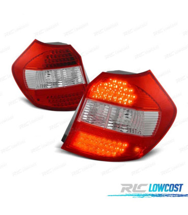 FANALI BMW SERIE 1 E87 04-06 LED ROSSO BIANCO