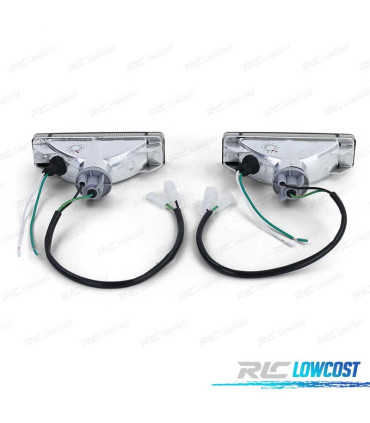 FRECCIE LATERALI VOLKSWAGEN VW GOLF JETTA POLO CRISTALLO CHIARO NERO CON LUCI DI POSIZIONE