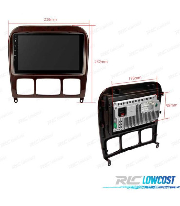 RADIO GPS ANDROID 13 PER MERCEDES CLASSE S W220 98-05