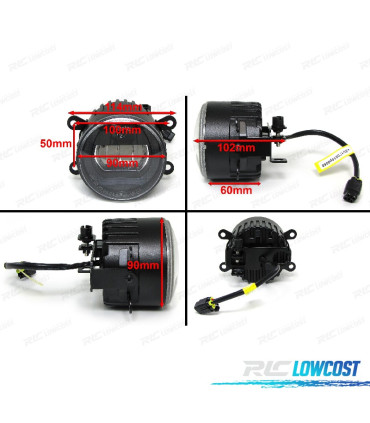 FARI ANTIABBAGLIANTI LUCE DIURNA UNIVERSALI NERO