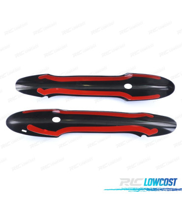 CARCASSA MANIGLIA PORTA MINI F55 F56 F57 NERO LUCIDO KEYLESS GO