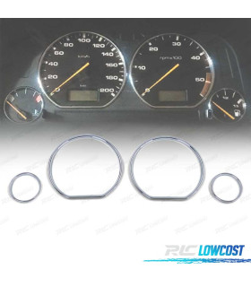 CERCHI QUADRO STRUMENTI VOLKSWAGEN VW GOLF 3 91-97 CROMATI