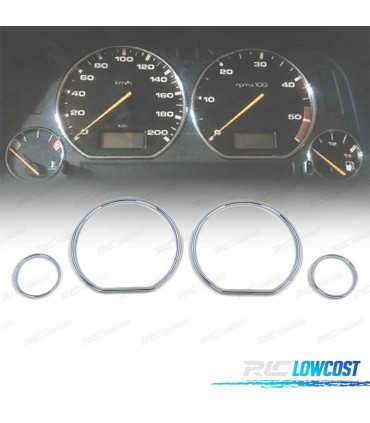 CERCHI QUADRO STRUMENTI VOLKSWAGEN VW GOLF 3 91-97 CROMATI