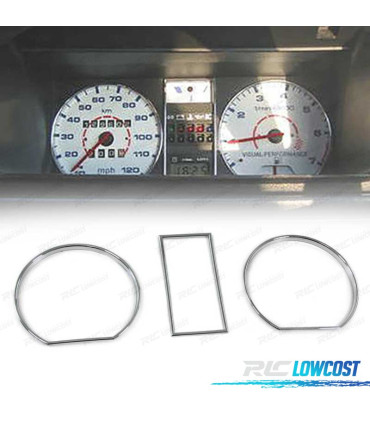 CERCHI QUADRO STRUMENTI VW GOLF 2 83-92 CROMATI