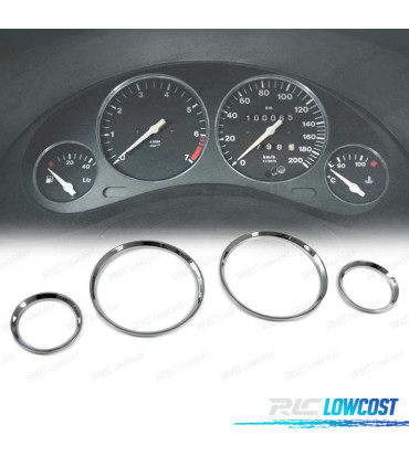 CERCHI QUADRO STRUMENTI PER OPEL CORSA B TIGRA A CROMATI