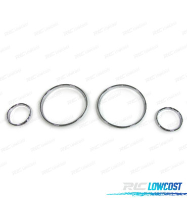 CERCHI QUADRO STRUMENTI PER BMW X5 E53 99-07 E39 95-03 E38 99-07 CROMO