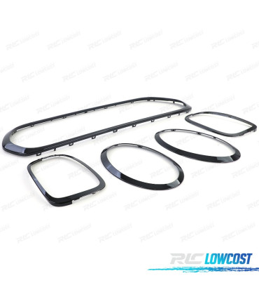 MASCHERINA FARI GRIGLIA MINI F55 F56 F57 NERO LUCIDO