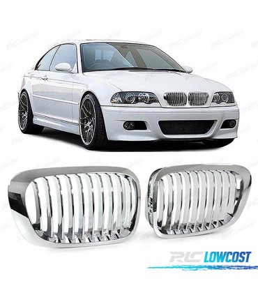 GRIGLIE PER BMW E46 COUPE CABRIO 99-03 LOOK M CROMATO
