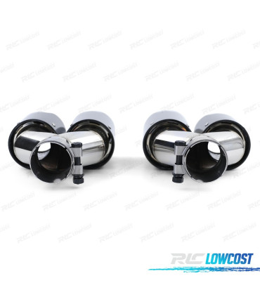 TERMINALI SCARICO BMW LOOK M PERFORMANCE CROMO CARBONIO