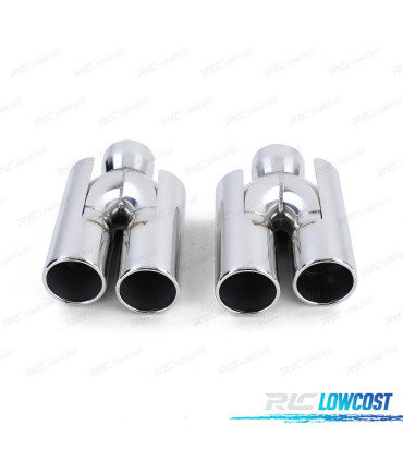 TERMINALI SCARICO BMW E60 E61 E90 E91 E92 E93 F10 F11 F30 F31 F12 F13 LOOK M CROMATO