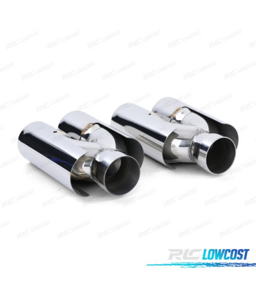 TERMINALI SCARICO BMW E60 E61 E90 E91 E92 E93 F10 F11 F30 F31 F12 F13 LOOK M CROMATO