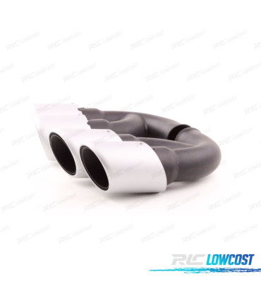 TERMINALI SCARICO PORSCHE CAYENNE V8 GTS TURBO S 10-14 SILVER MATT