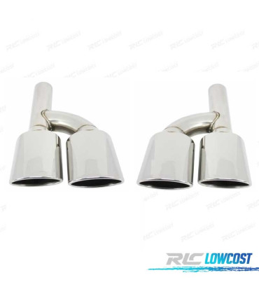 TERMINALI SCARICO MERCEDES CLASSE C W204 07-15 LOOK AMG 50X100