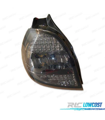 FANALI A LED RENAULT CLIO 05-09 FONDO CROMATO AFFUMICATO