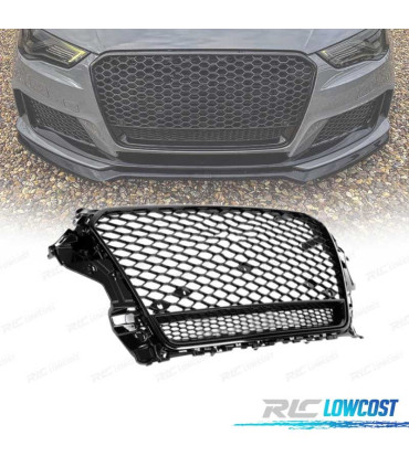 GRIGLIA PER AUDI A3 8V 12-16 LOOK RS3 NERO LUCIDO
