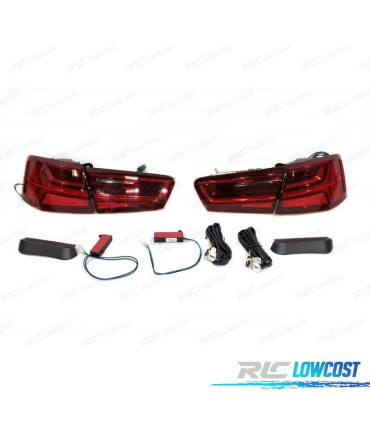 FANALI AUDI A6 C7 11-14 ROSSI CON FRECCIA A LED DINAMICA