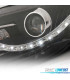 FARI AUDI A4 B7 LUCE DIURNA A LED FONDO NERO 04-07