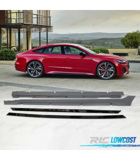 PROFILI LATERALI PER AUDI A7 18- LOOK RS7 IN ABS