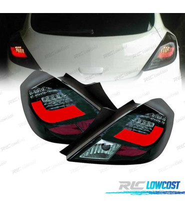 FANALI OPEL CORSA D 06-14 A LED NERO AFFUMICATO