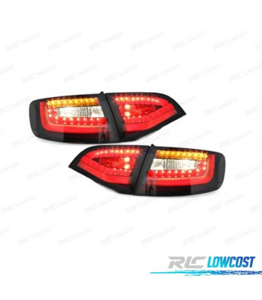 FANALI A LED DINAMICI PER AUDI A4 B8 07-11 AVANT COLORE NERO FUMÉ