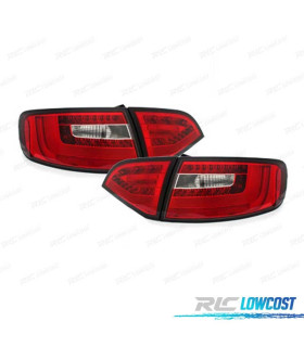 FANALI A LED DINAMICI PER AUDI A4 B8 07-11 AVANT ROSSO CHIARO