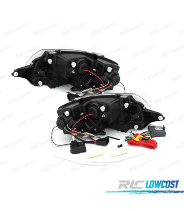 FARI AUDI TT 98-05 LUCE DIURNA LED REALE FONDO NERO