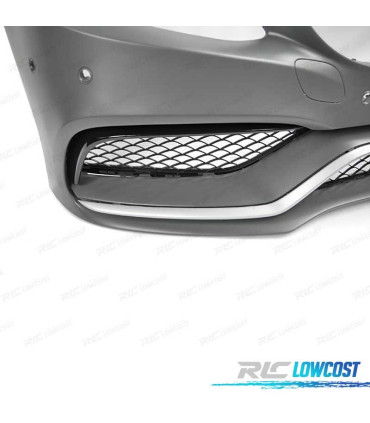 PARAURTI ANTERIORE MERCEDES C W205 14-18 LOOK AMG C63 ARGENTO PDC
