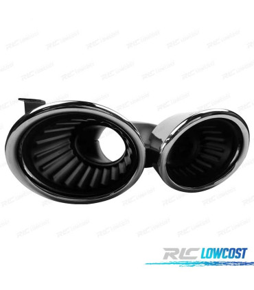 TERMINALI SCARICO MERCEDES CLASSE A W177 CLA W118 18- LOOK A45 AMG NERO