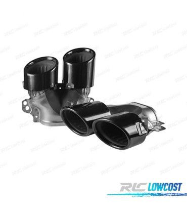 TERMINALI SCARICO MERCEDES CLASSE A W177 CLA W118 18- LOOK A45 AMG NERO