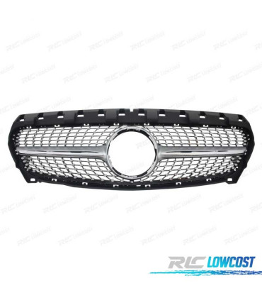 GRIGLIA PER MERCEDES CLASSE CLA W117 16-18 ASPECTO DIAMANTE NERO CROMATO