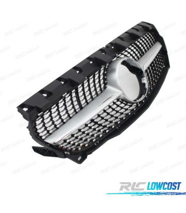 GRIGLIA PER MERCEDES CLASSE CLA W117 16-18 ASPECTO DIAMANTE NERO CROMATO