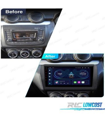 RADIO GPS ANDROID 12 9" PER SUZUKI SWIFT 17-22