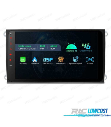 RADIO GPS ANDROID 12 PER PORSCHE CAYENNE 03-10 9" USB GPS TATTILE HD