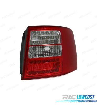 FANALI POSTERIORI PER AUDI A6 4B AVANT 97-04 LED ROSSO BIANCO