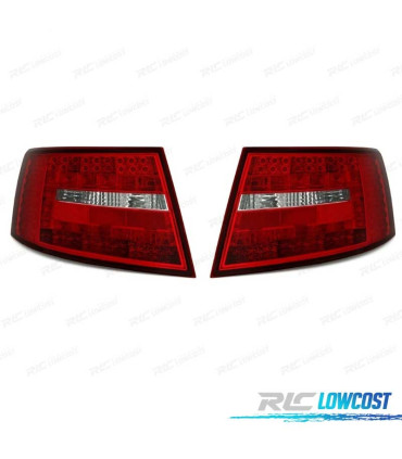 FANALI PER AUDI A6 4F 04-08 LED ROSSO CROMATO